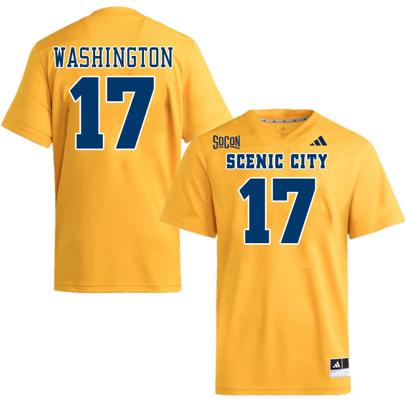 Chattanooga Mocs #17 Andre Washington College Football Jerseys,Uniforms Stitched-Gold